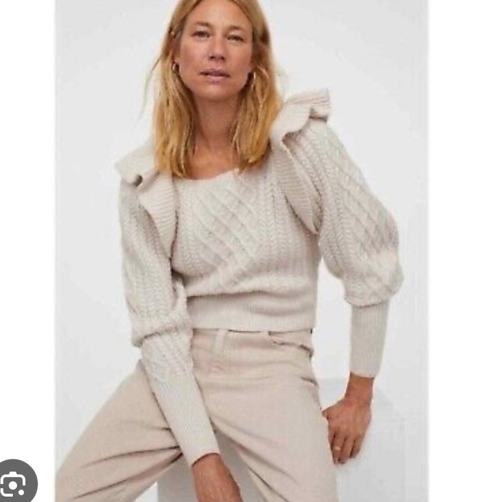 Cute sweater with ruffles